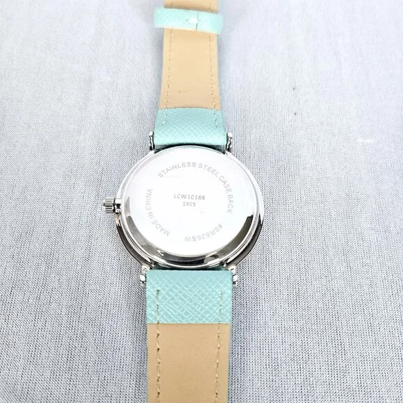 L & Co. Rhinestone Watch | Seafoam Green Band | Silver Crystal Bezel | NWOT - Picture 11 of 15